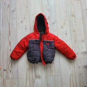 Spiderman Red and Black Kids Puffer Jacket